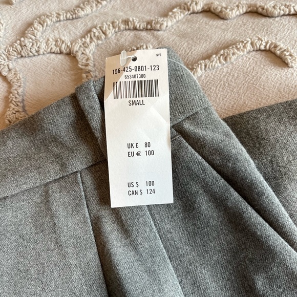 Abercrombie Tailored Brushed Suiting Wide Leg Pant size small - Picture 4 of 6